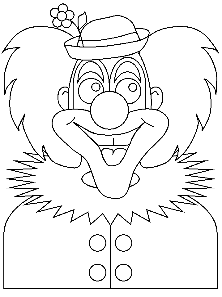 Clown Circus Coloring Page