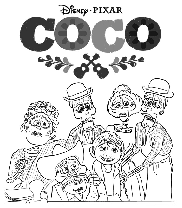 Coco Movie Coloring Pages