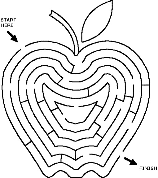 color pages maze activity page