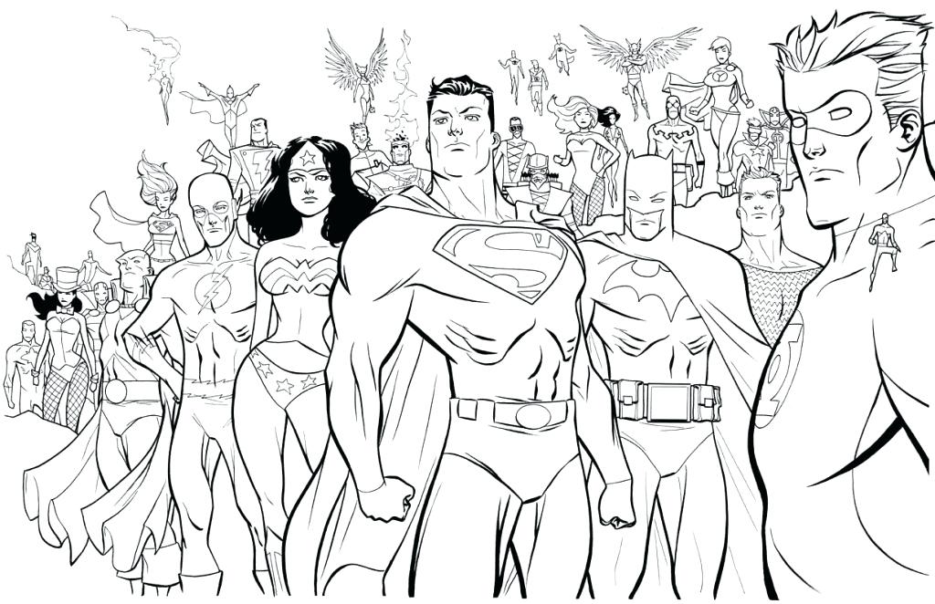 Coloring Book Pages Super Hero Complex