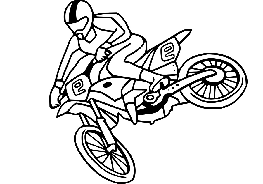 coloring dirt bike pages