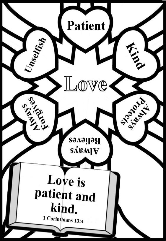 Coloring Page 1 Corinthians 13