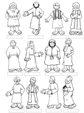 Coloring Page 12 Disciples &amp; coloring book. 6000+ coloring pages.