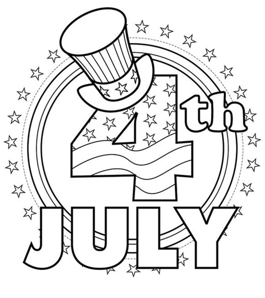 coloring page 4th of july