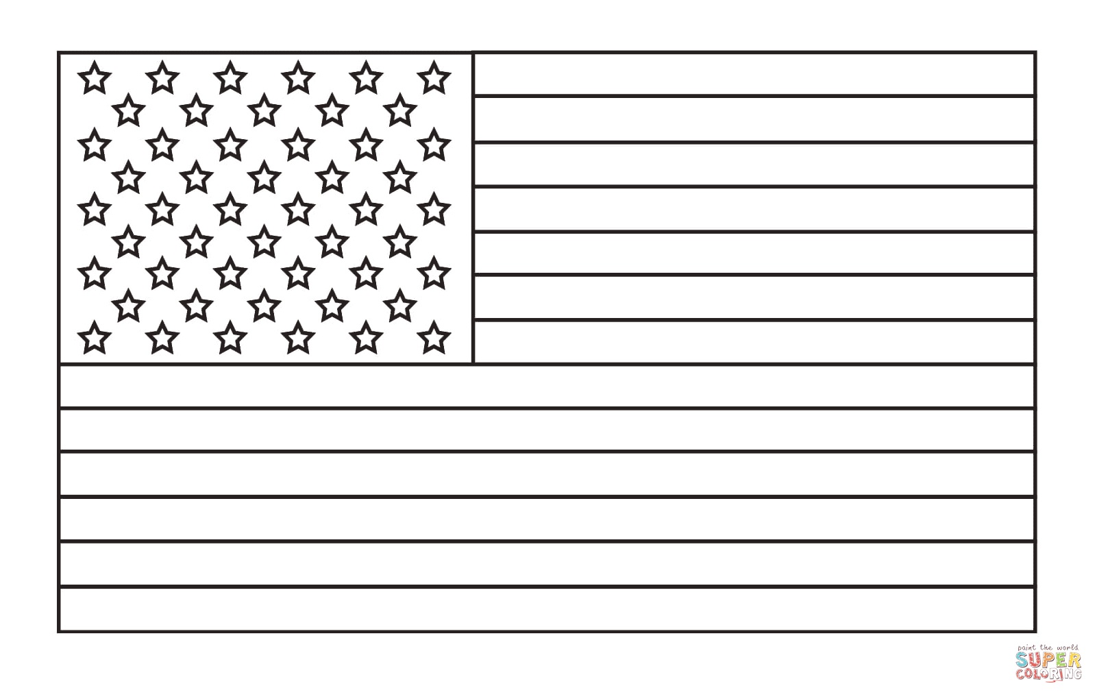 Coloring Page American Flag