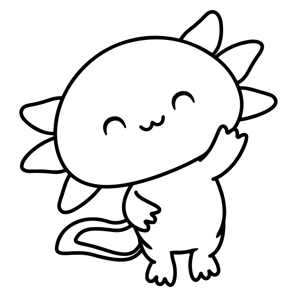 Coloring Page Axolotl