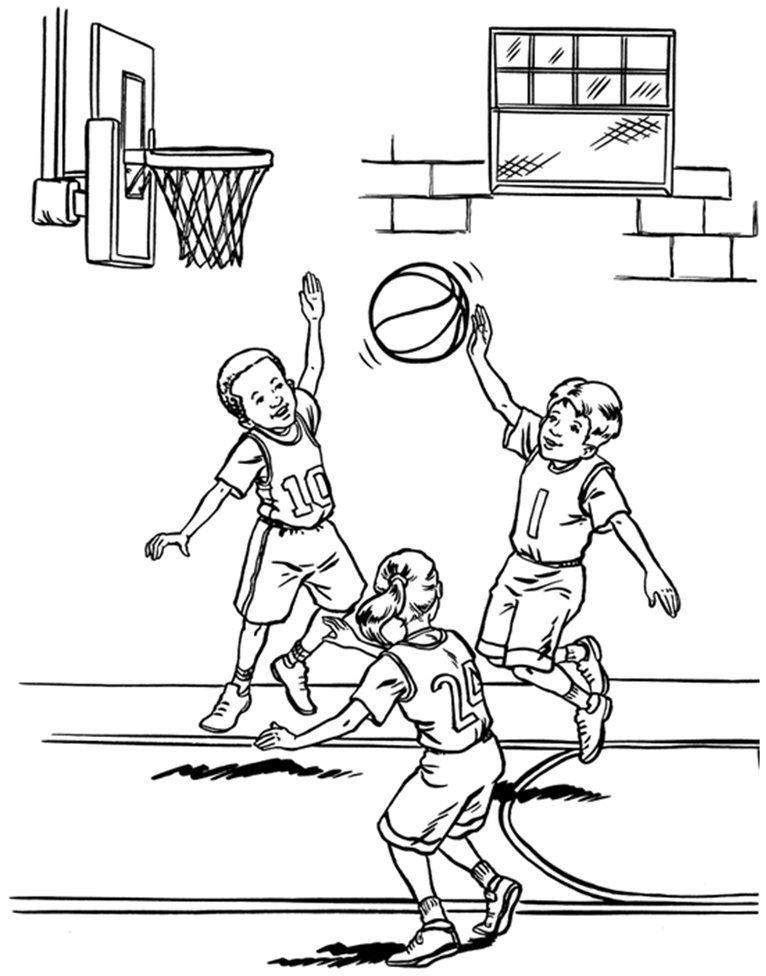 Coloring Page Basketball