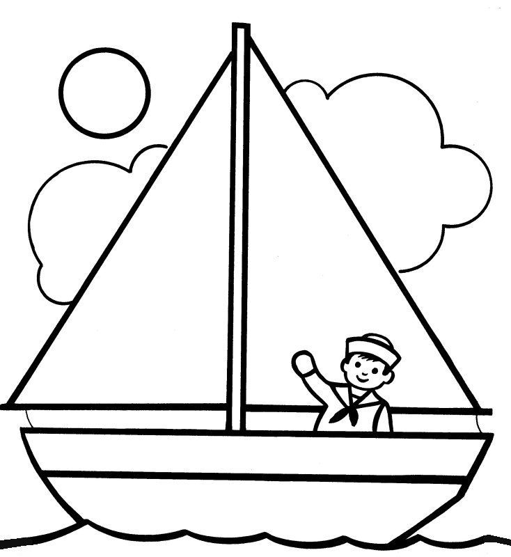 Coloring Page Boat