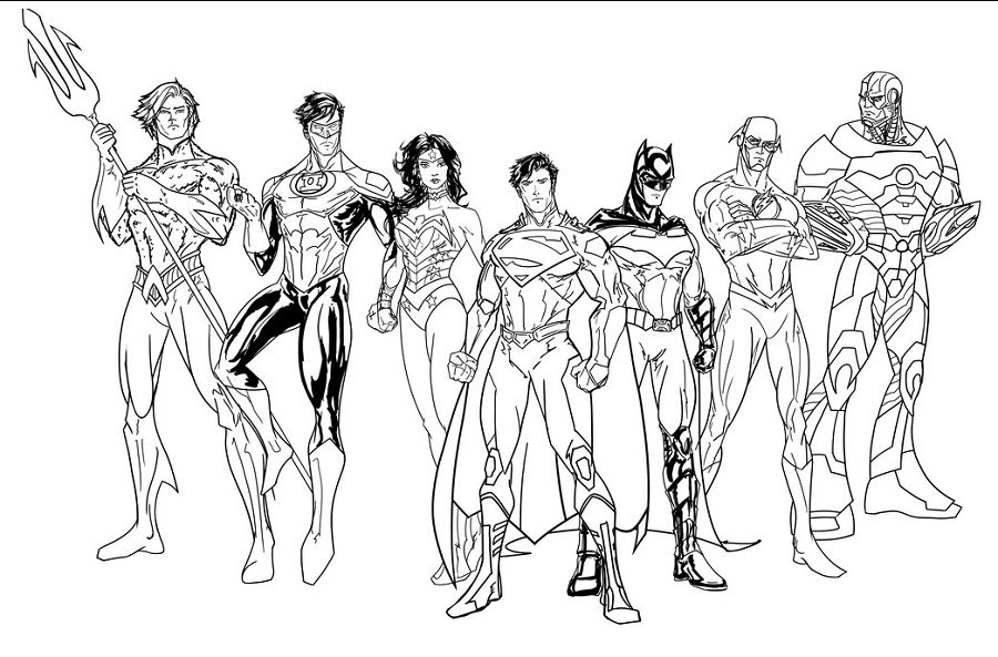 Coloring Page DC Super Heros
