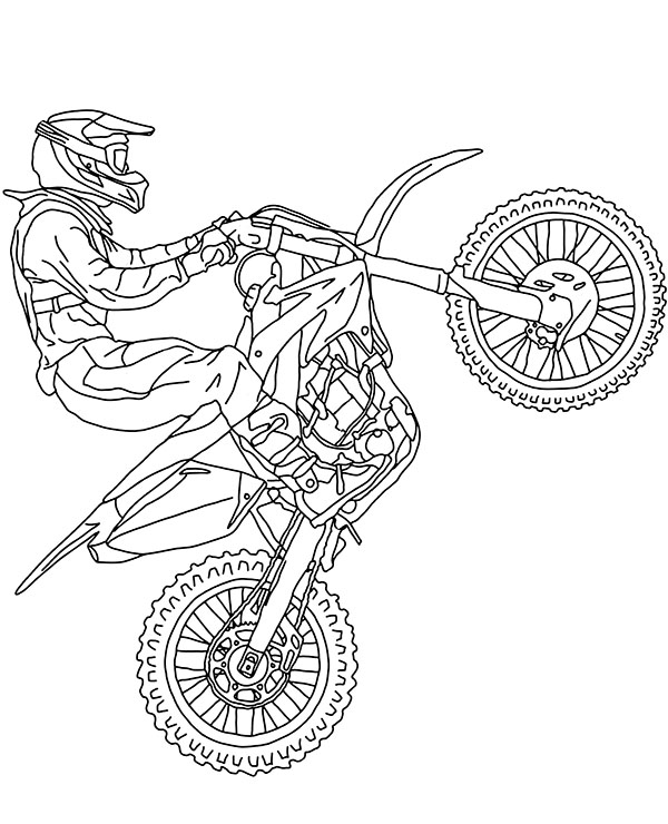 coloring page dirt bike