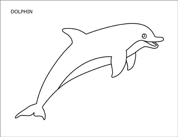 Coloring Page of Dolphin