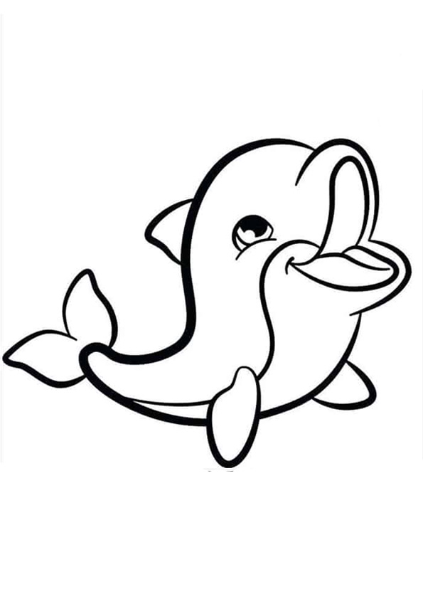 Coloring Page Dolphin