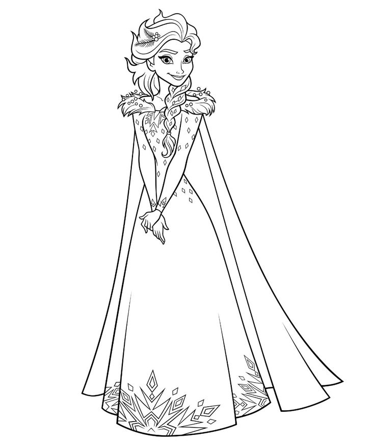 Coloring Page Elsa