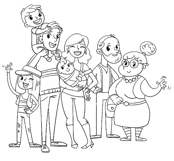 Coloring Page Family