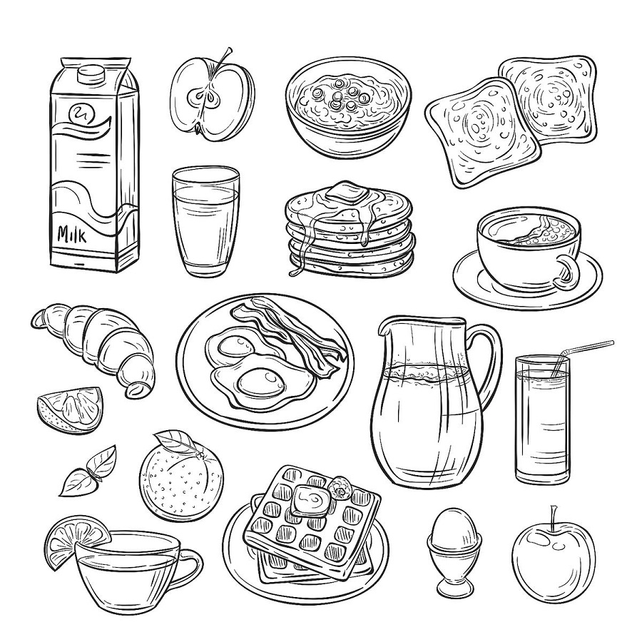 Coloring Page Food