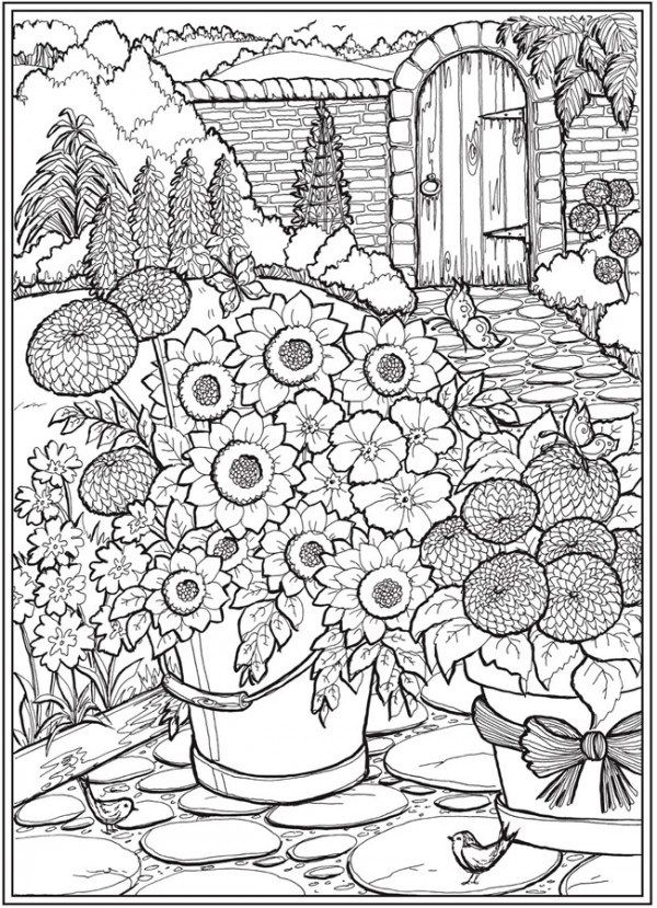 Coloring Page Garden