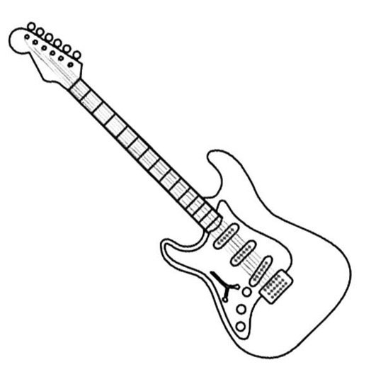 Coloring Page Guitar