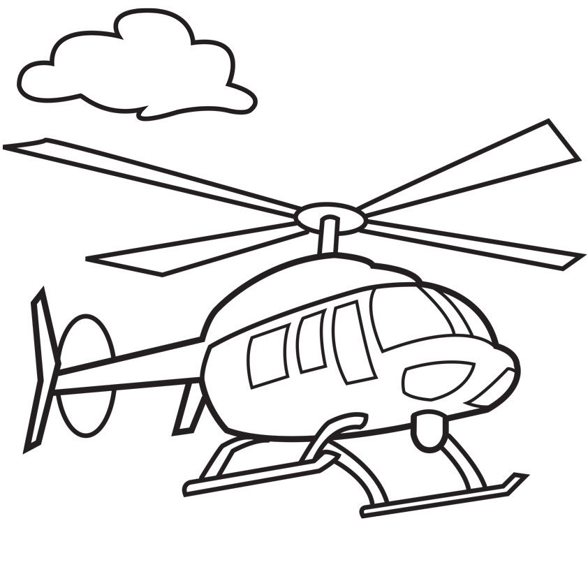 Coloring Page Helicopter