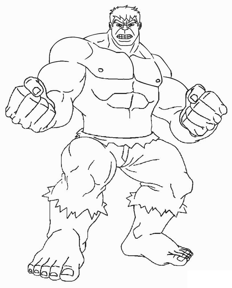 Coloring Page Hulk