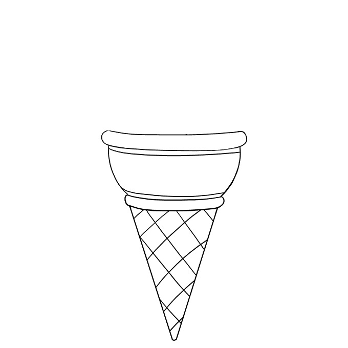 coloring page ice cream cone