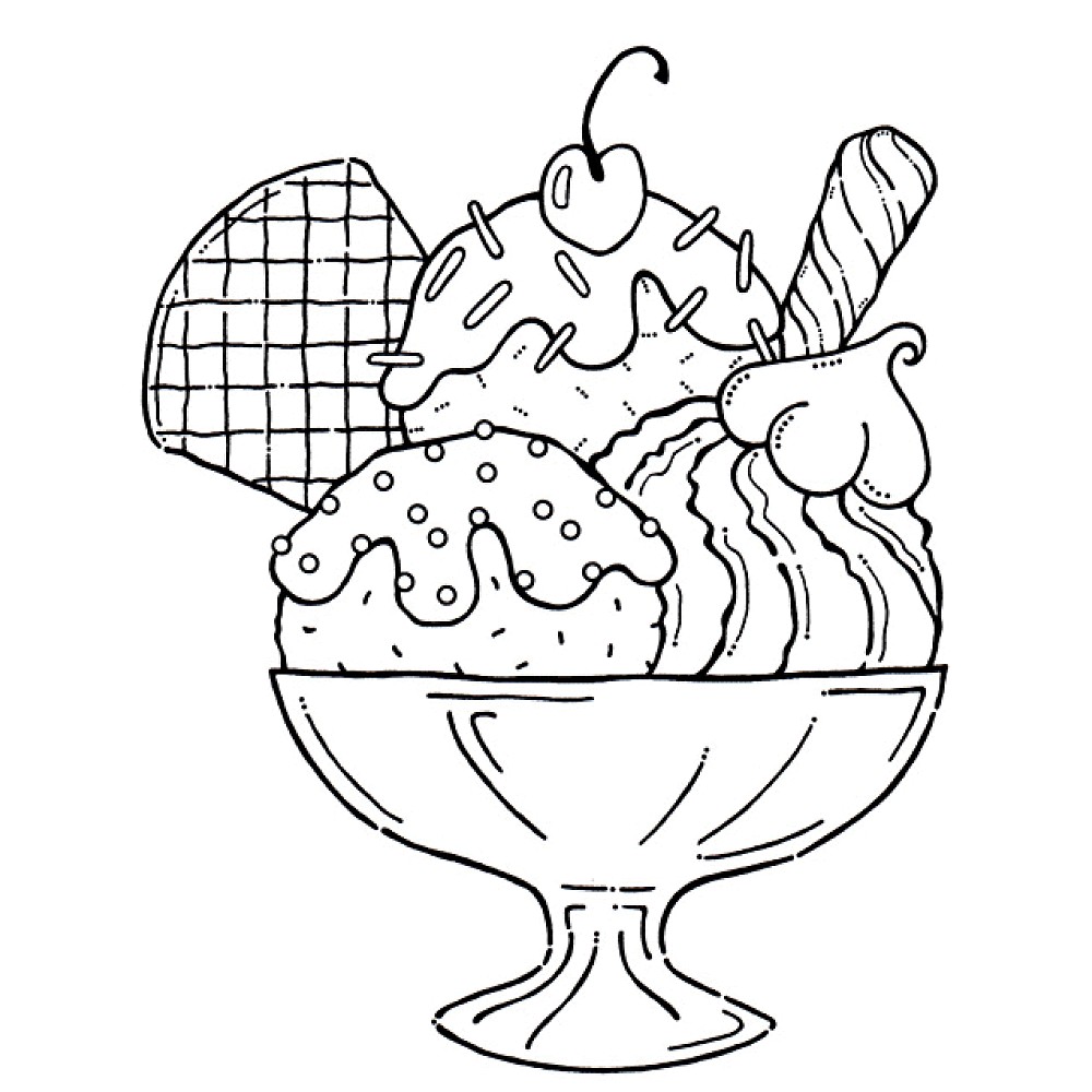 Coloring Page Ice Cream