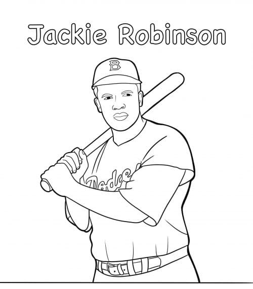 Coloring Page Jackie Robinson