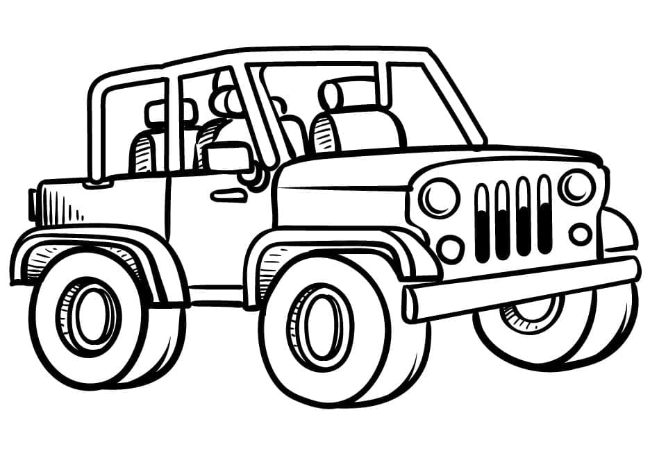 Coloring Page Jeep