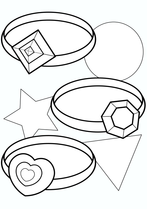 Coloring Page Jewelry