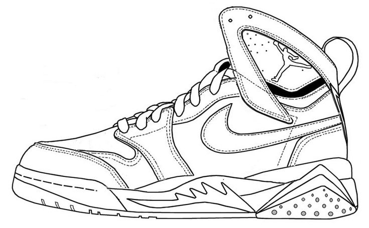 Coloring Page Jordan Shoes