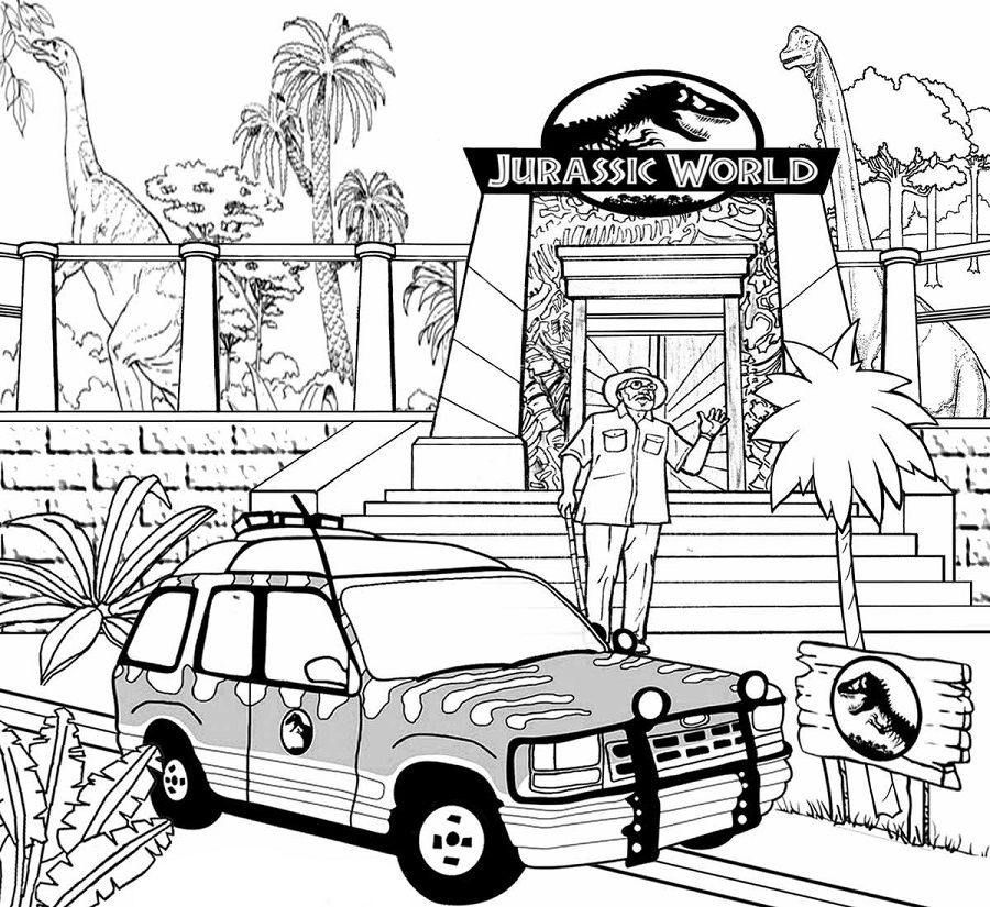 Coloring Page Jurassic World