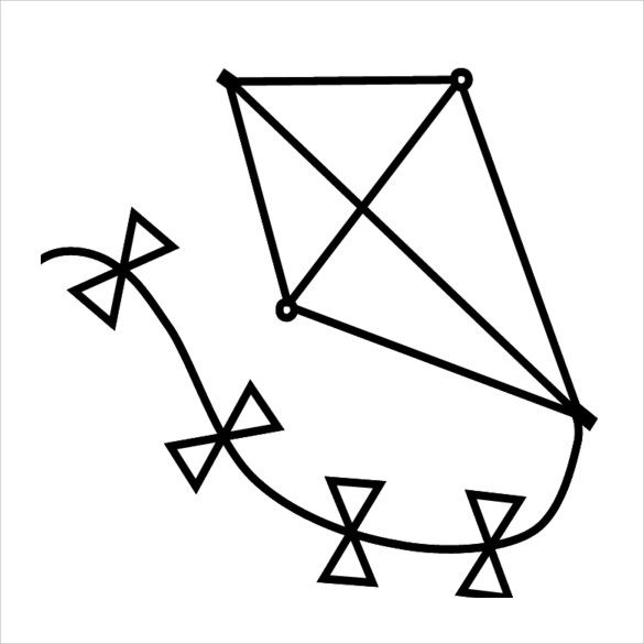 Coloring Page Kite