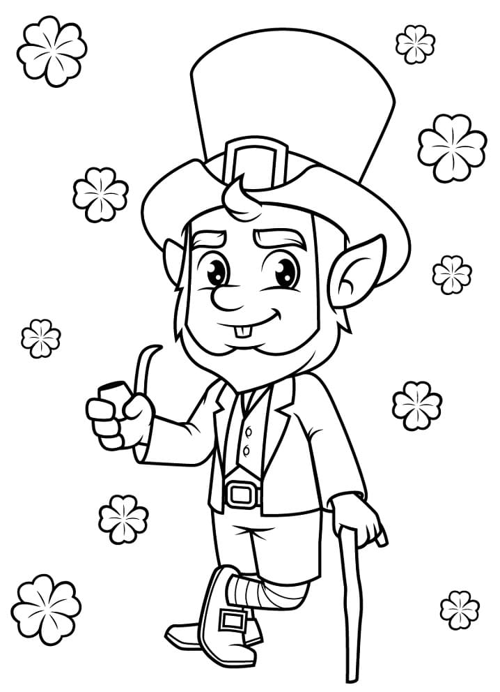 Coloring Page Leprechaun