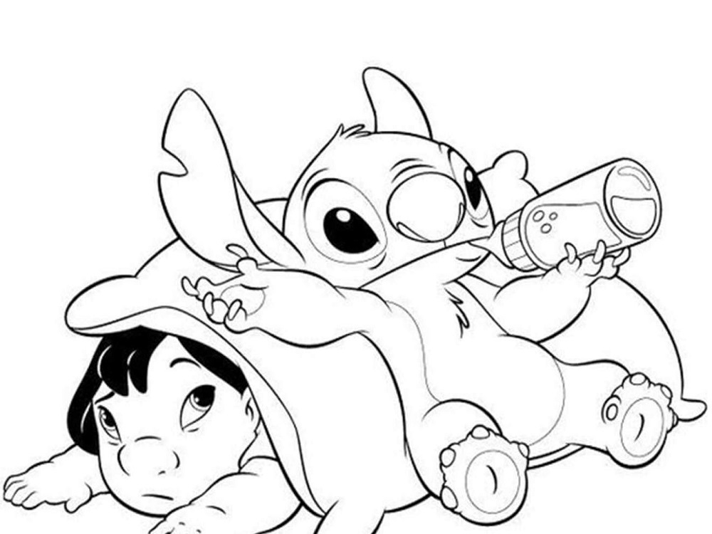 Coloring Page Lilo and Stitch