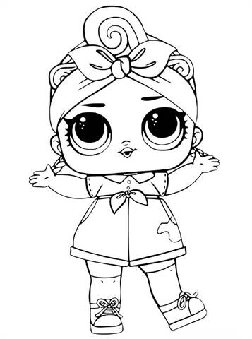 Coloring Page LOL Doll