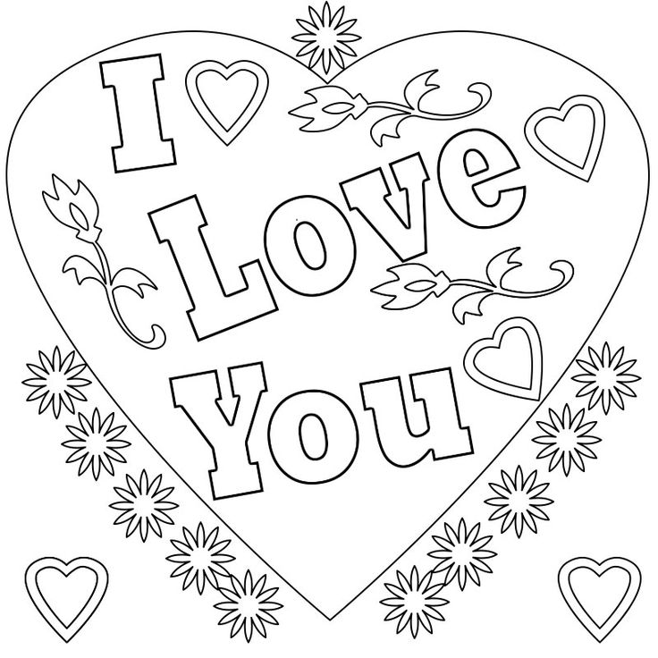Coloring Page Love