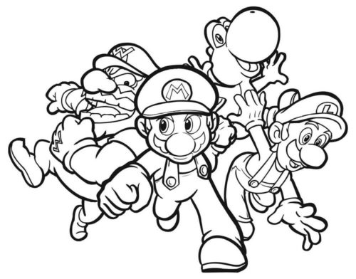 Coloring Page Mario