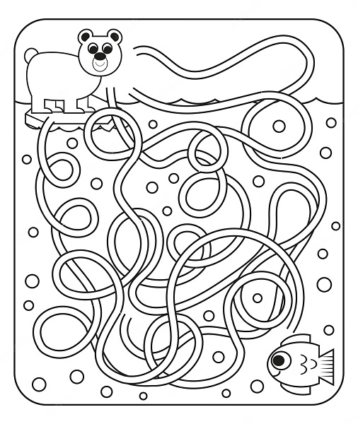 Coloring Page Maze