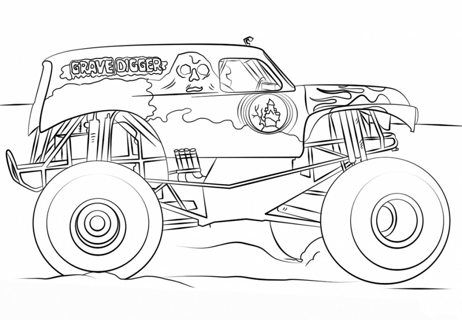 Coloring Page monster truck
