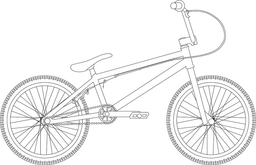 Coloring Page of a Bike