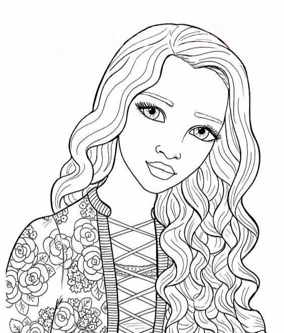 Coloring Page of a Girl