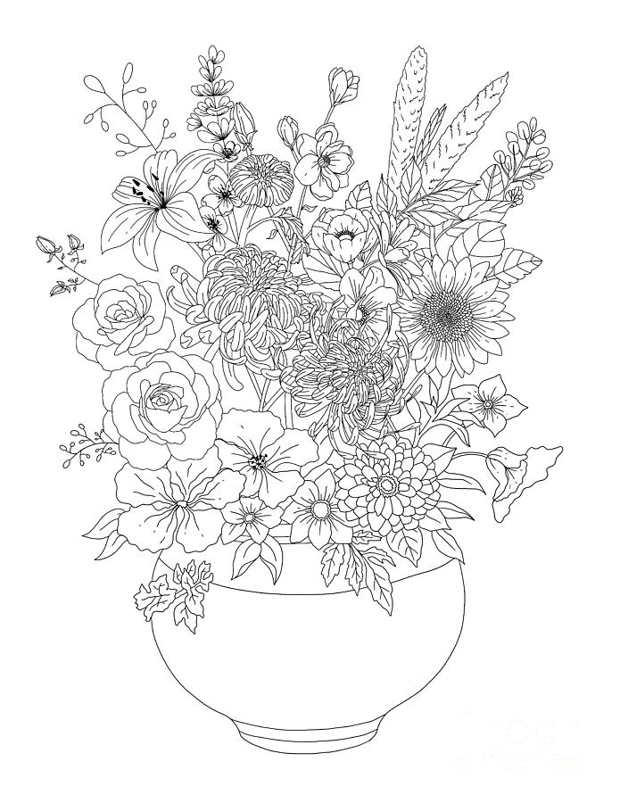 Coloring Page of Flowers