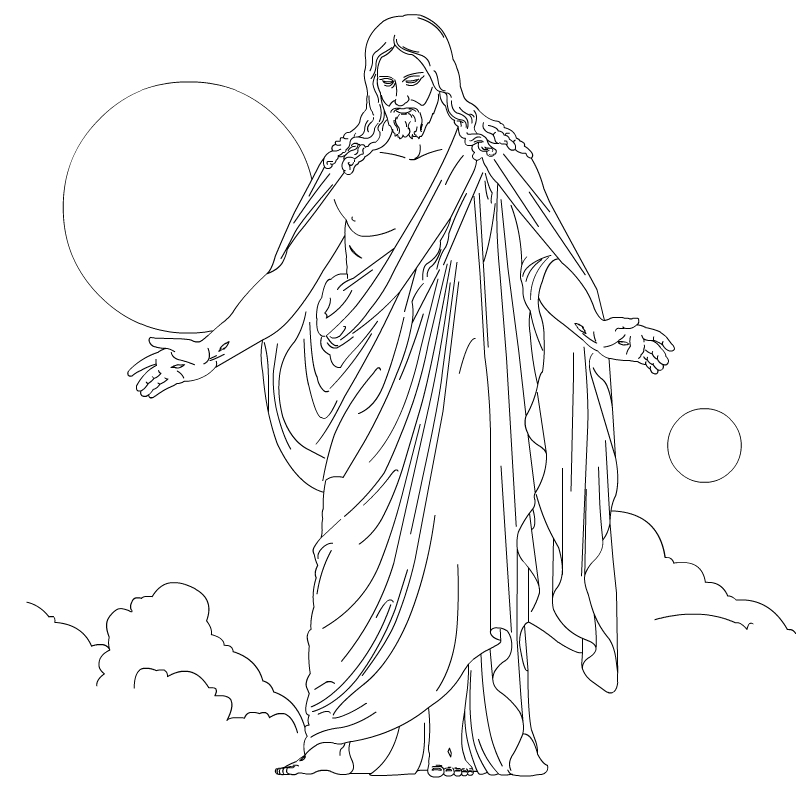 coloring page of jesus