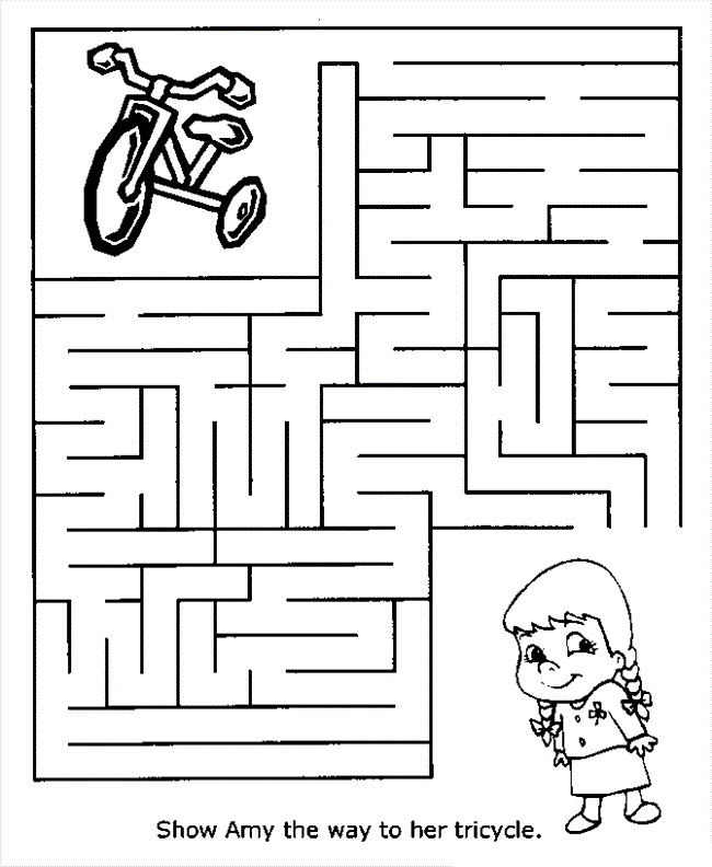Coloring Page of Mazes