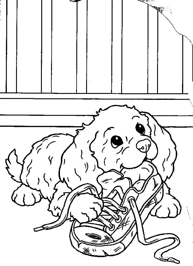 Coloring Page Puppy