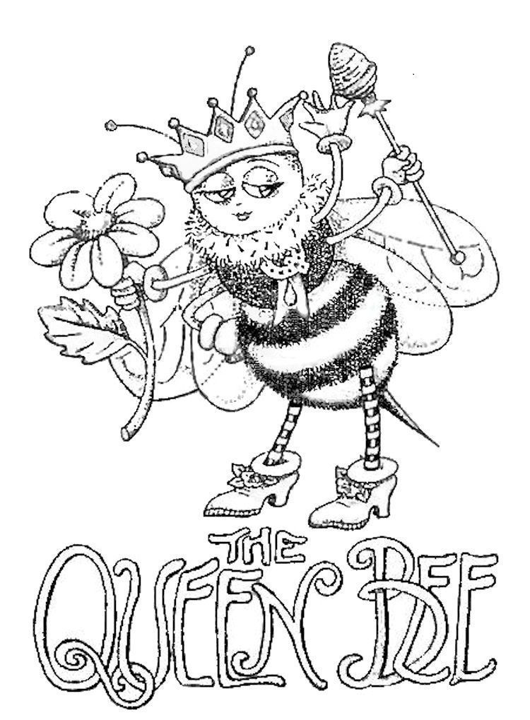 Coloring Page Queen Bee