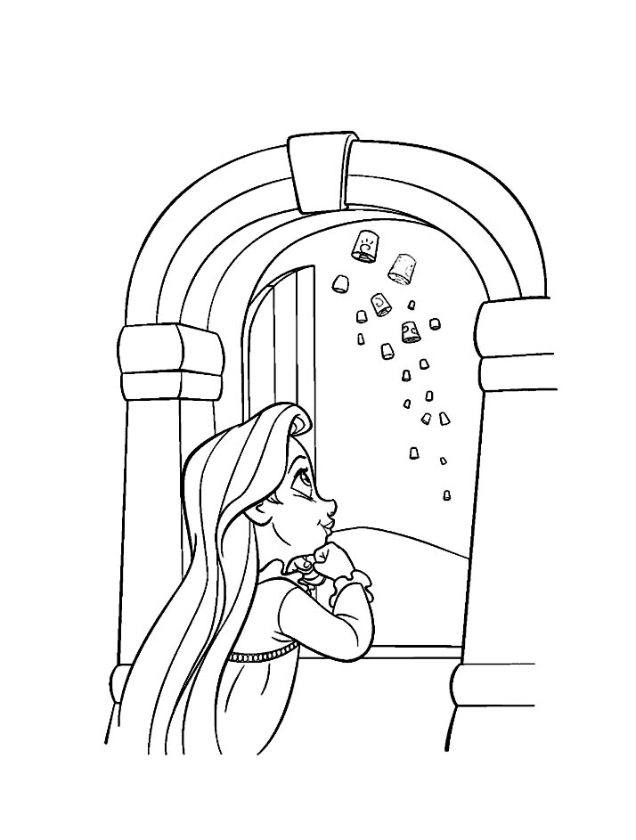 Coloring Page Rapunzel