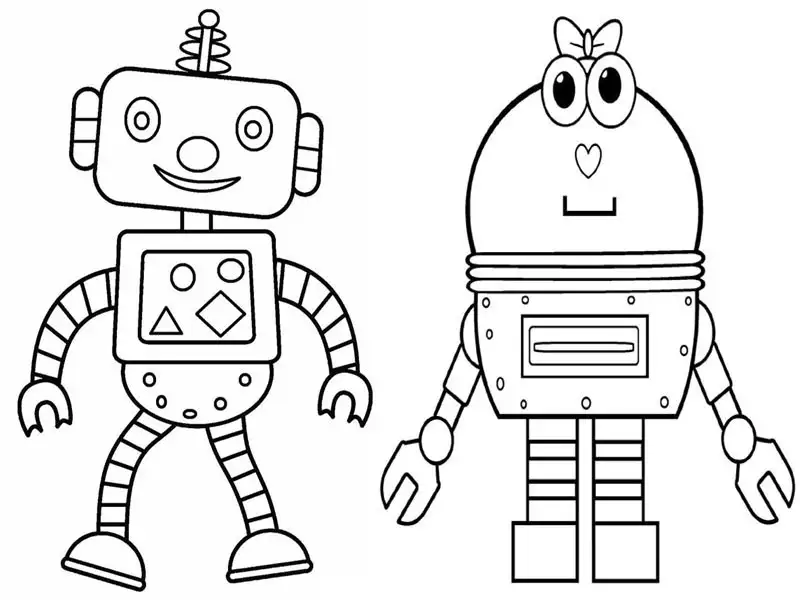 Coloring Page Robot