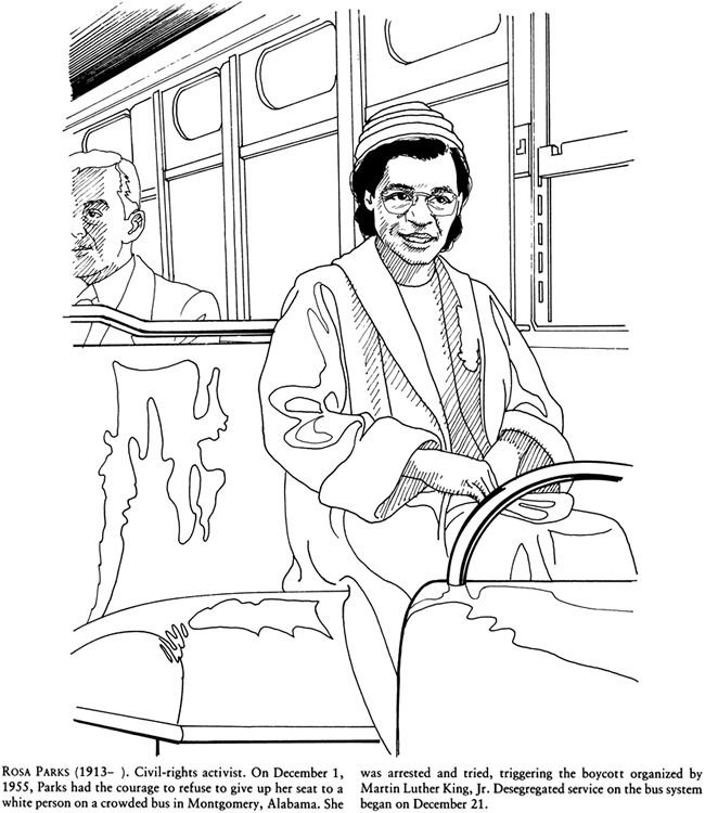 Coloring Page Rosa Parks