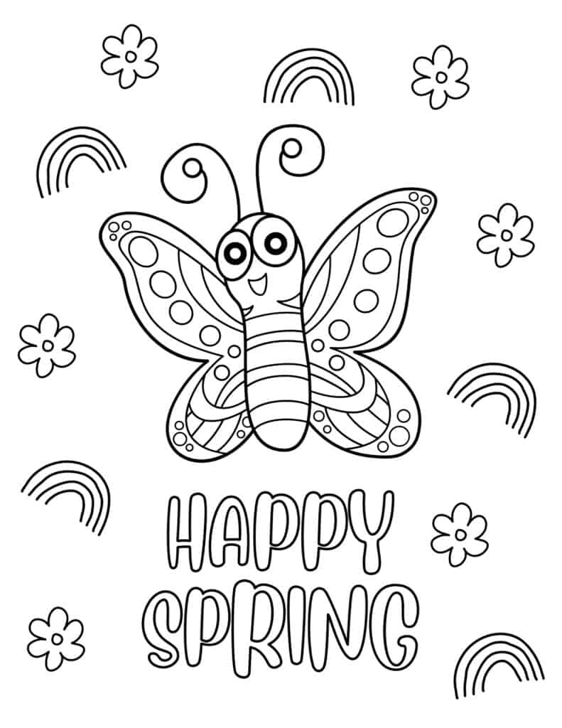 Coloring Page Spring