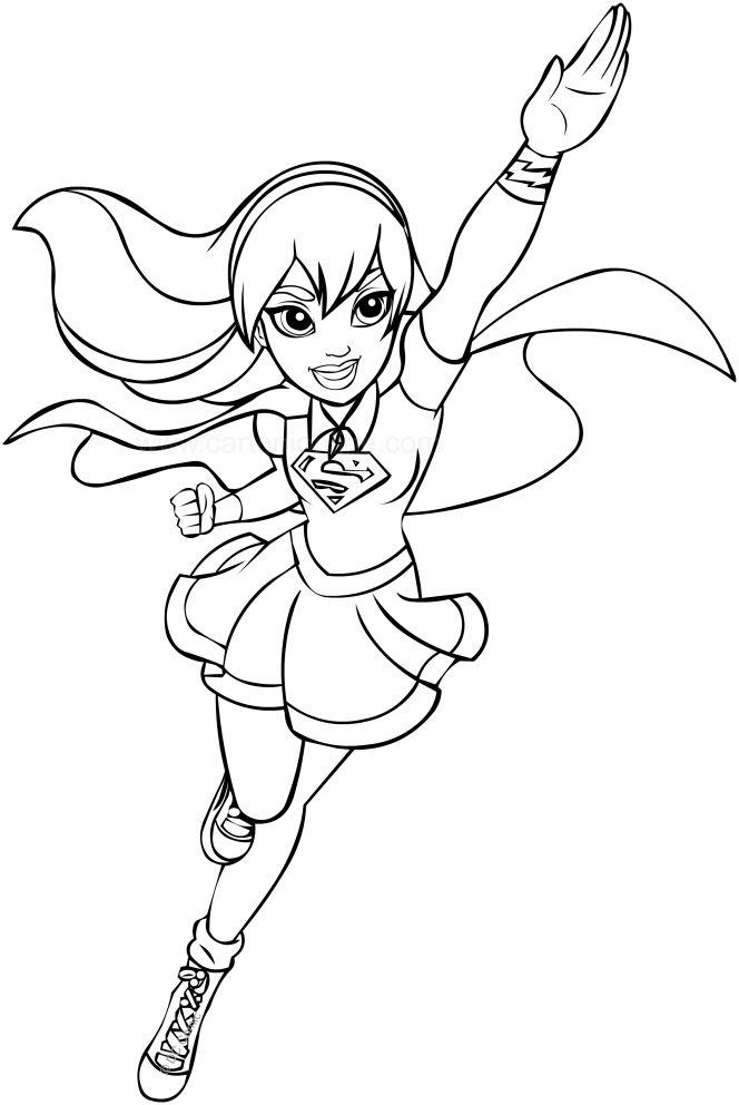 Coloring Page Super Hero Girl